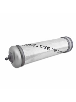 קופסת מגילה גדולה מכסף ואלומיניום, מתנות ט"ו באב, יהודה ישראלי